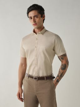 Reid & Taylor - Slim Fit Cream Shirt