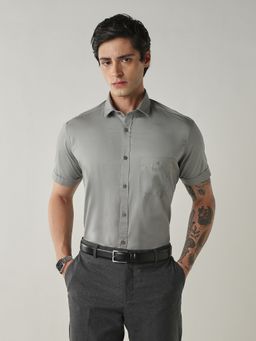 Reid & Taylor - Slim Fit Grey Shirt