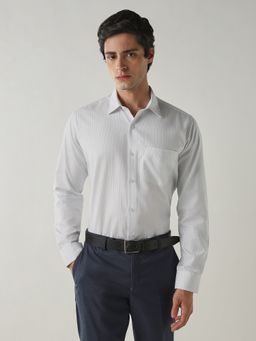 Reid & Taylor - Blue Striped Slim Fit Shirt