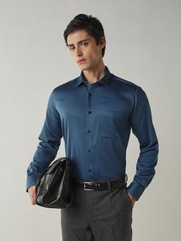 Reid & Taylor - Slim Fit Teal Shirt