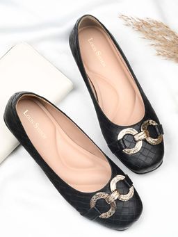 Louis Stitch - Womens Black Comfortable Ballerinas