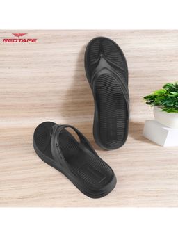 Red Tape - Black Mens EVA Comfort Flipflops