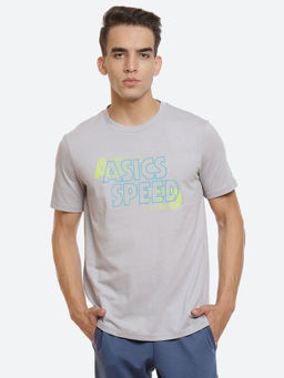 ASICS - Heritage Font Graphic 3 Grey Men Gym & Training T-shirts