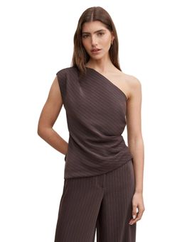 Forever New - Brown Willow Asymmetrical Tuck Top