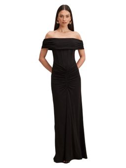 Forever New - Black Ania Ruched Bardot Maxi Dress