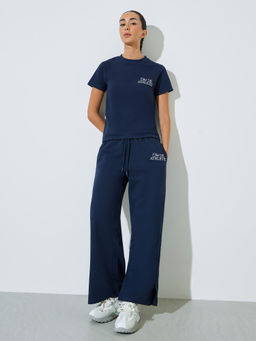 Styli - Navy Blue Solid Co-Ord Set