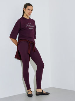 Styli - Purple Typography Co-Ord Set