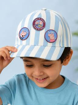 Mi Arcus - Cotton Stripes Blue Sun Cap