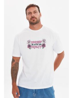 Trendyol - Man White T-Shirt