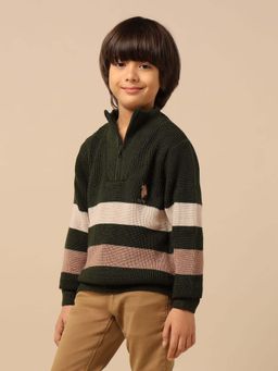 U.S. POLO ASSN. - Boy's Striped Regular Fit Sweater