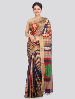 PinkLoom - Women's Cotton Silk Saree With Unstitched Blouse Piece