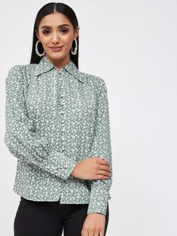 Kibo - Green Polyester Top