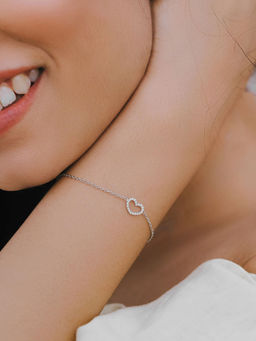 Shaya by CaratLane - A Piece of Me Heart Bracelet in 925 Silver