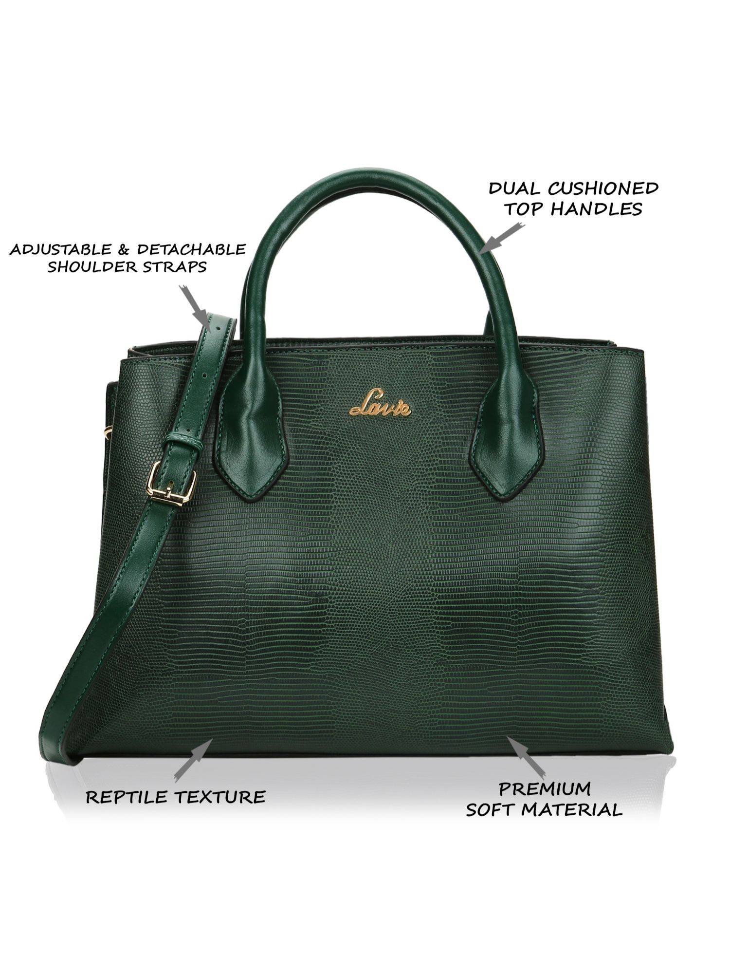 Buy Lavie Liz Tallon Medium Satchel (Green) (M) Online
