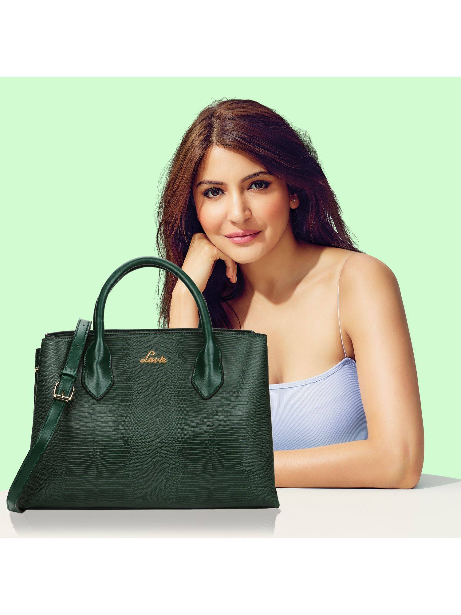 Buy Lavie Liz Tallon Medium Satchel (Green) (M) Online