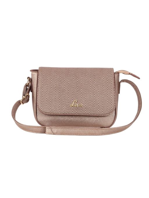 Buy Lavie Women's Emboss Flap Sling (Bronze) (M) Online
