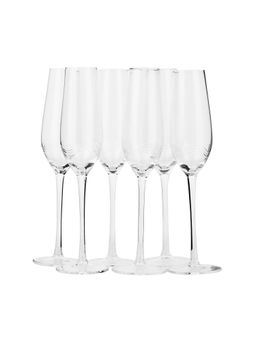 Shaze - Simcha Crystal Champagne Glass- Set of 6 - 215 Ml (Per Glass)