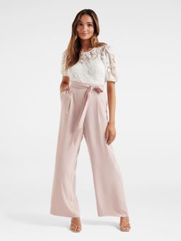 Forever New - Rosie Lace Petite Tee Jumpsuit Multi-Color