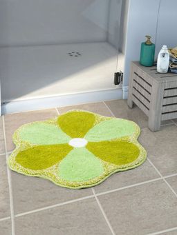 Saral Home - Microfiber Anti-Skid Bathmat - (Green, 60 x 60 cm)