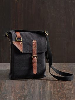 Mona B - Unisex Parker Canvas Messenger Crossbody Bag (S)