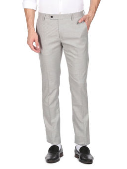 Arrow - Hudson Tailored Fit Check Formal Trousers