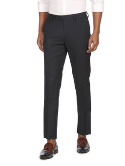 Arrow - Flat Front Textured Formal Trousers