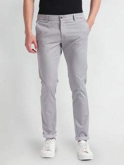 Arrow Sports - Geometric Solid Smart Flex Casual Trousers