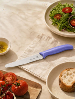 YELONA - Serrated Fruit Knife 220Mm, Stainless Steel Blade, Non-Slip Handle, Blue