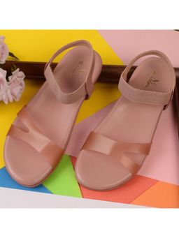 XE Looks - Peach Trendy and Fashion-Forward Comfortable Flat Sandal