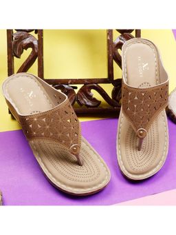 XE Looks - Beige Trendy and Stylish Lazer Design Fashionable Doctor Slippers