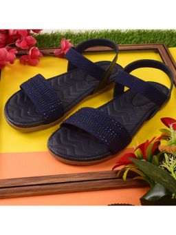 XE Looks - Navy Blue Chic and Trendy Comfortable Flats Sandal