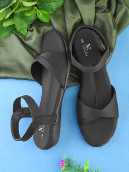 XE Looks - Black Soft and Stylish Wear Comfortable Casual Sandal