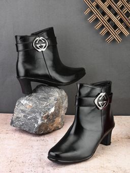 XE Looks - Black Soft and Trendy Ankle-Length Boots