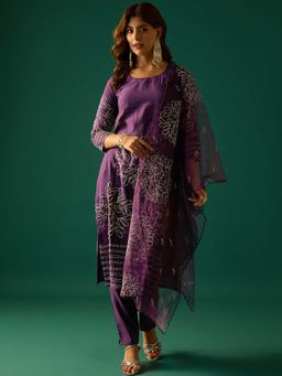 Varanga - Hand-Embroidered Kurta with Pant and Dupatta
