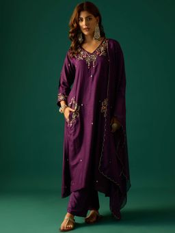 Varanga - Embellished Kurta with Pant and Dupatta