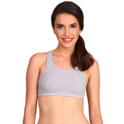 Jockey - Light Grey Melange Crop Top : Style Number # 1582 (XS)