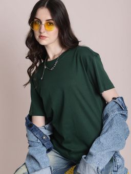 Bene Kleed - Women Oversize Green T-Shirt