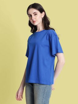 Bene Kleed - Women Oversize Blue T-Shirt