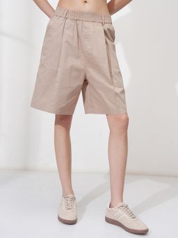 TOKYO TALKIES - Women Relaxed Fit Beige Shorts