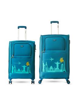 TIMUS - Salsa Plus Soft Luggage Combo - Teal (Pack of 2)
