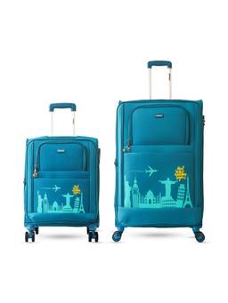 TIMUS - Salsa Plus Soft Luggage Combo - Teal (Pack of 2)