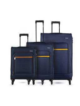 TIMUS - Nexon Soft Luggage Combo - Navy Blue (Pack of 3)