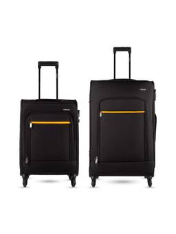 TIMUS - Nexon Soft Luggage Combo - Black (Pack of 2)