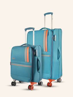 TIMUS - Sportive Soft Luggage Combo - Teal (Pack of 2)