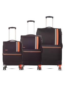 TIMUS - Sportive Soft Luggage Combo - Black (Pack of 2)