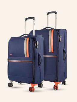 TIMUS - Sportive Soft Luggage Combo - Navy Blue (Pack of 2)
