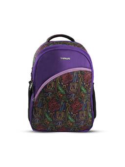 TIMUS - Doodle Laptop Backpack With Rain Cover - Lavender