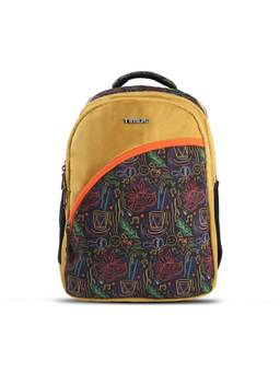 TIMUS - Doodle Laptop Backpack With Rain Cover - Yellow