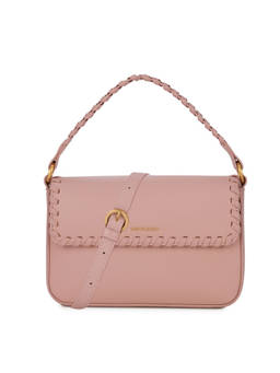 MIRAGGIO - Pink Virginia Top Handle Detachable And Strap Crossbody Sling Bag