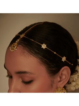 ZARIIN - Polki Passion Matha Patti Set (Set Of 2)